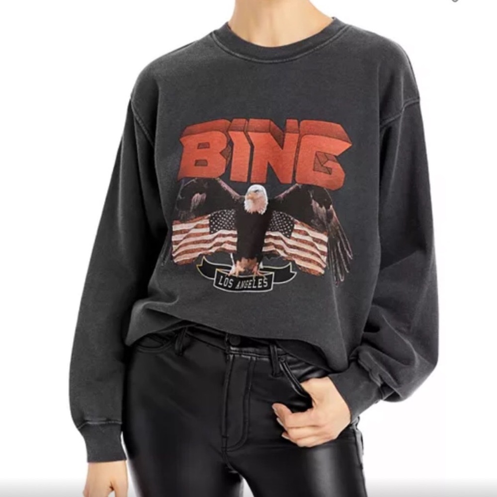 Anine Bing Eagle USA Flag Graphic Sweatshirt - Picture 2 of 7